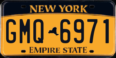 NY license plate GMQ6971