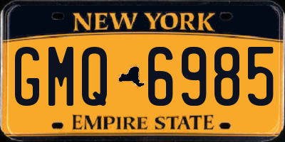 NY license plate GMQ6985