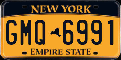 NY license plate GMQ6991