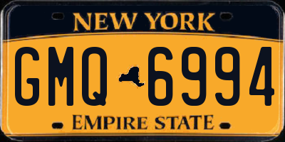 NY license plate GMQ6994