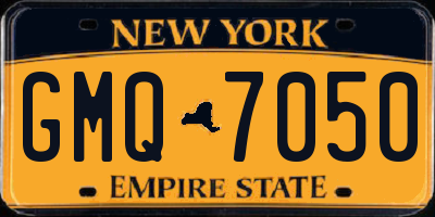 NY license plate GMQ7050