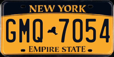 NY license plate GMQ7054