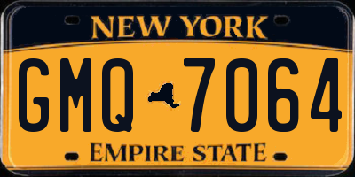 NY license plate GMQ7064
