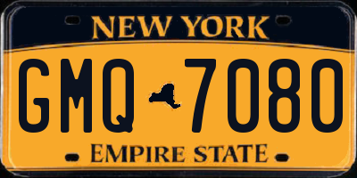 NY license plate GMQ7080