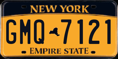 NY license plate GMQ7121
