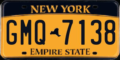 NY license plate GMQ7138