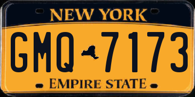 NY license plate GMQ7173
