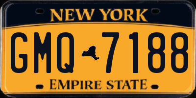 NY license plate GMQ7188