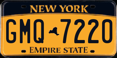 NY license plate GMQ7220