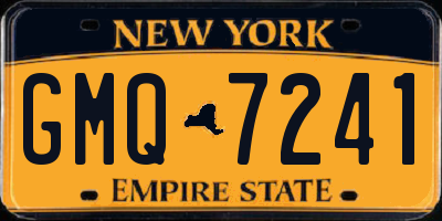 NY license plate GMQ7241
