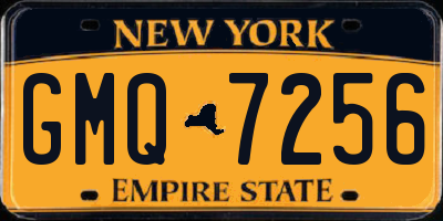 NY license plate GMQ7256