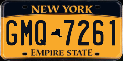 NY license plate GMQ7261