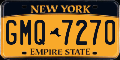 NY license plate GMQ7270