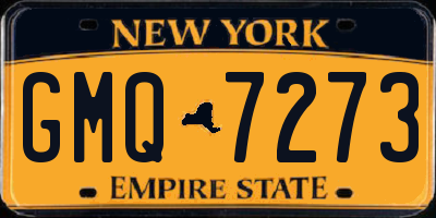 NY license plate GMQ7273