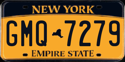 NY license plate GMQ7279