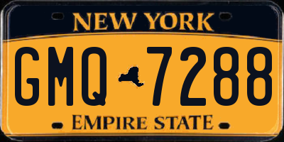 NY license plate GMQ7288