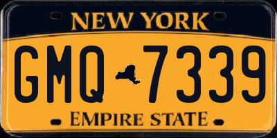 NY license plate GMQ7339