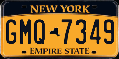 NY license plate GMQ7349