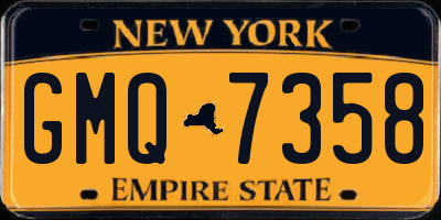 NY license plate GMQ7358