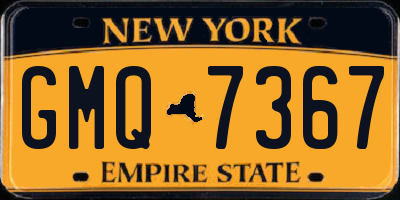 NY license plate GMQ7367