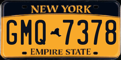 NY license plate GMQ7378