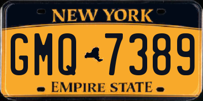NY license plate GMQ7389