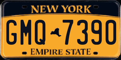 NY license plate GMQ7390