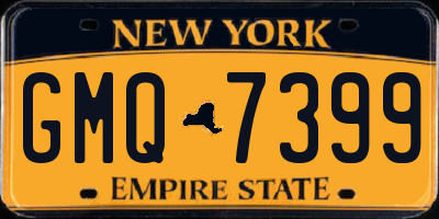 NY license plate GMQ7399
