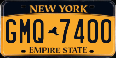 NY license plate GMQ7400