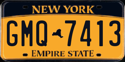 NY license plate GMQ7413