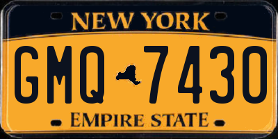 NY license plate GMQ7430