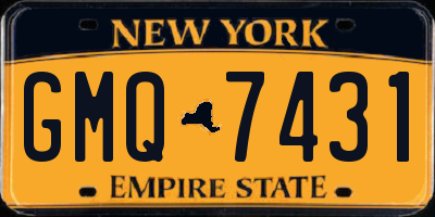 NY license plate GMQ7431