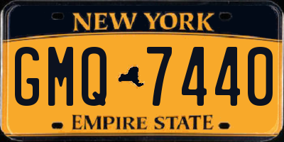 NY license plate GMQ7440