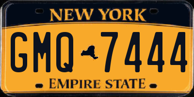 NY license plate GMQ7444
