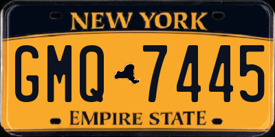 NY license plate GMQ7445