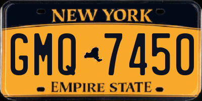 NY license plate GMQ7450