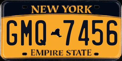 NY license plate GMQ7456