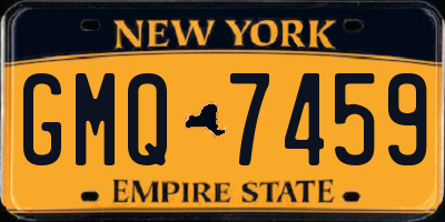 NY license plate GMQ7459