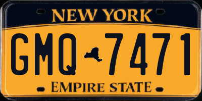 NY license plate GMQ7471