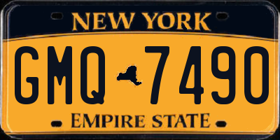 NY license plate GMQ7490