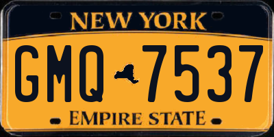 NY license plate GMQ7537