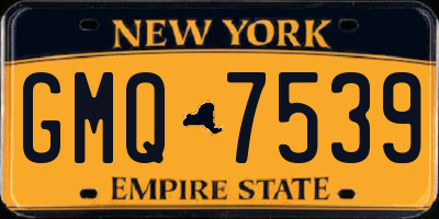 NY license plate GMQ7539