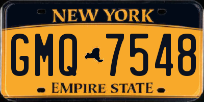 NY license plate GMQ7548