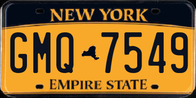 NY license plate GMQ7549