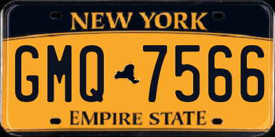NY license plate GMQ7566