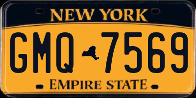 NY license plate GMQ7569