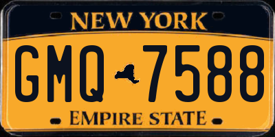 NY license plate GMQ7588