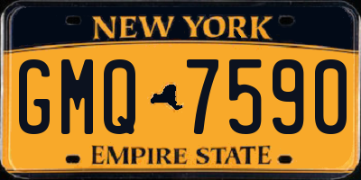 NY license plate GMQ7590
