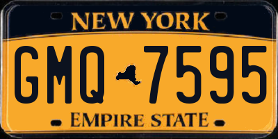 NY license plate GMQ7595