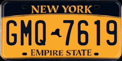 NY license plate GMQ7619